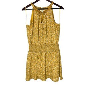 Miami Size Small Smocked Mini Micro Floral Ditzy Floral Dress Halter Tessie